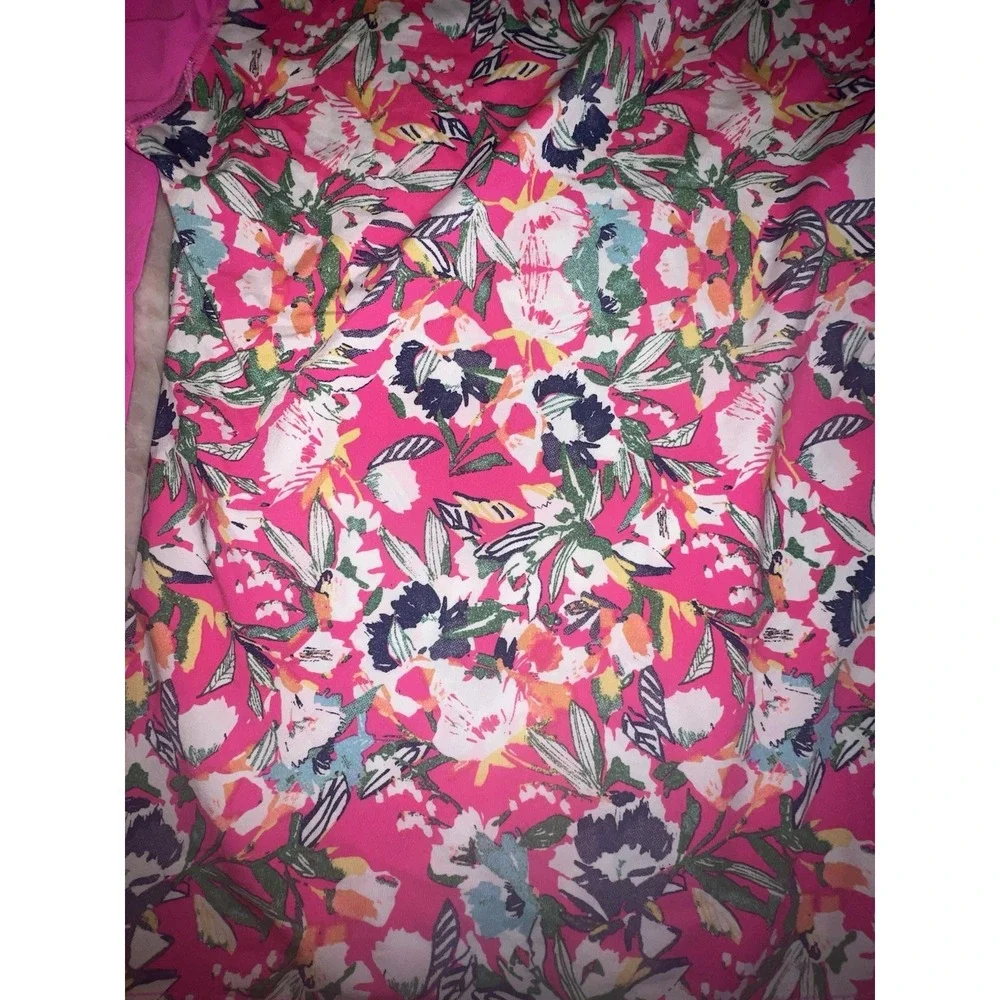 Maaji Women's Pink Floral Long Sleeve Rash Guard Dive Swim Top Size Medium NEW